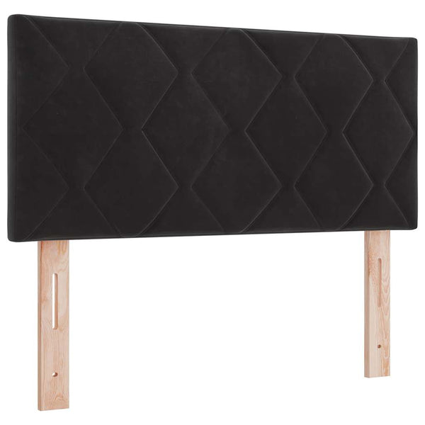 LED Kopfteil Schwarz Samt 100cm