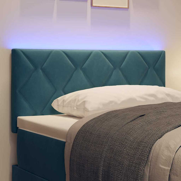 LED Kopfteil Dunkelblau 100cm Samt