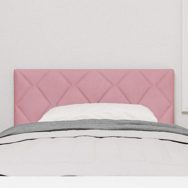 LED Kopfteil Rosa Samt 100cm