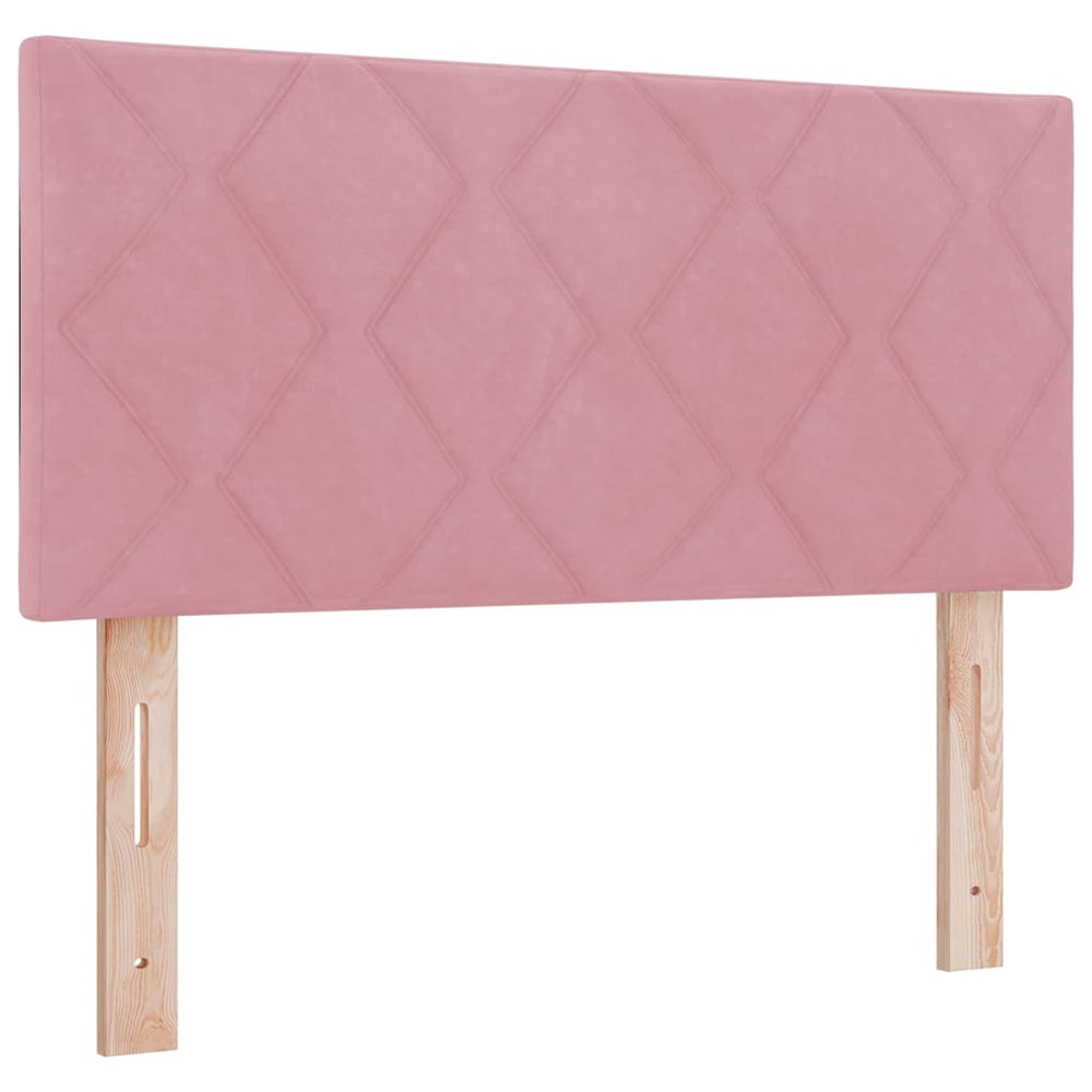 LED Kopfteil Rosa Samt 100cm