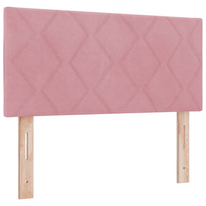 LED Kopfteil Rosa Samt 100cm