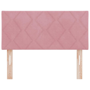 LED Kopfteil Rosa Samt 100cm