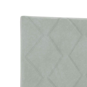 vidaXL LED Headboard Light Grey 144 cm Velvet