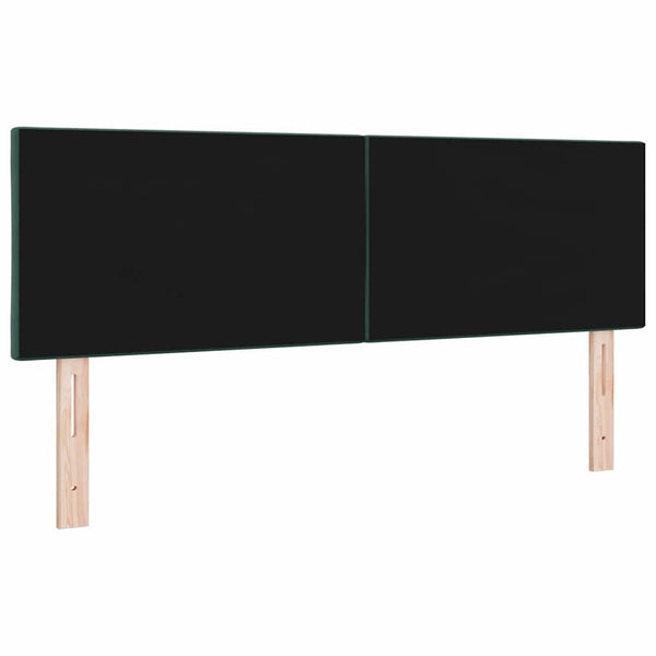 LED Kopfteil Dunkelgrün Samt 144cm