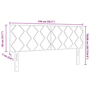 LED Kopfteil Dunkelgrün Samt 144cm