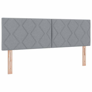 vidaXL LED Headboard Light Grey 160 cm Fabric