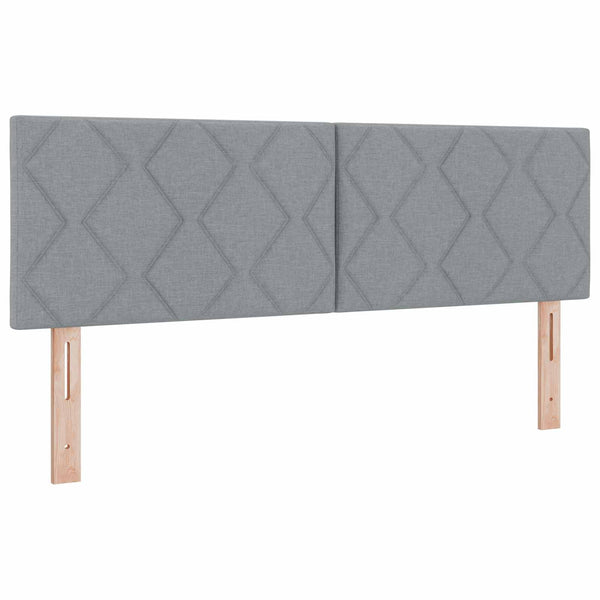 vidaXL LED Headboard Light Grey 160 cm Fabric
