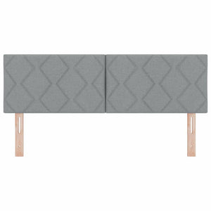 vidaXL LED Headboard Light Grey 160 cm Fabric