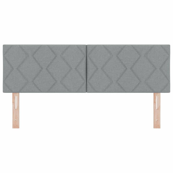 vidaXL LED Headboard Light Grey 160 cm Fabric