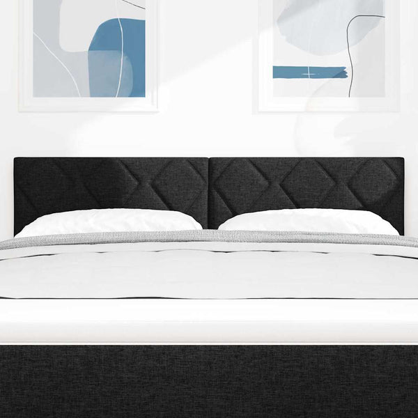 vidaXL LED Headboard Black 160 cm Fabric