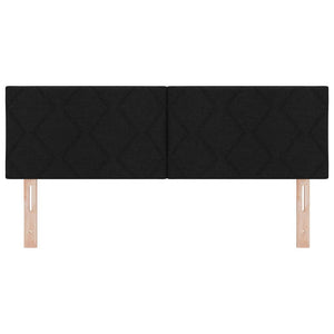 vidaXL LED Headboard Black 160 cm Fabric