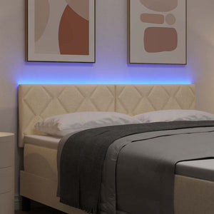LED Kopfteil Creme 160 cm