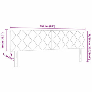 vidaXL LED Headboard Dark Green 160 cm Velvet