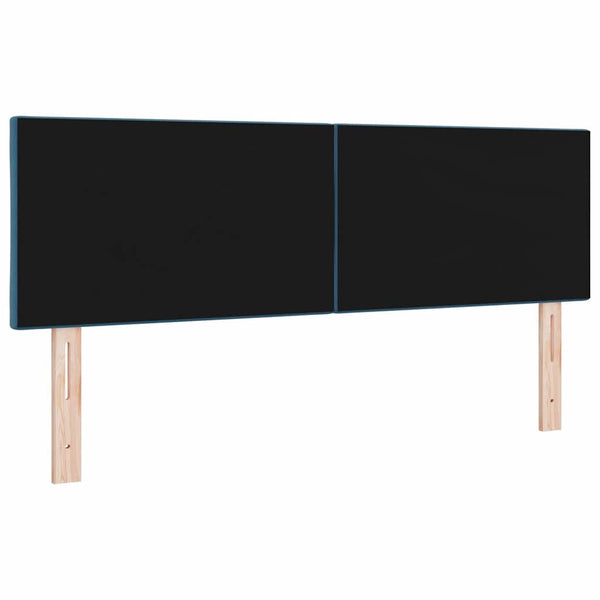 vidaXL LED Headboard Dark Blue 160 cm Velvet