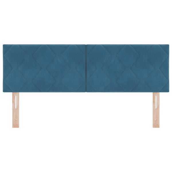 vidaXL LED Headboard Dark Blue 160 cm Velvet