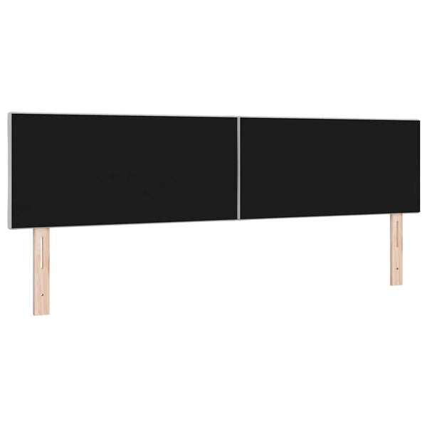 vidaXL LED Headboard Light Gray 180 cm Velvet