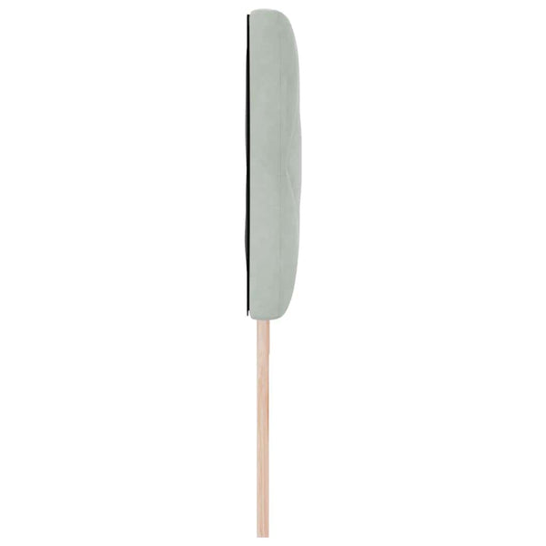 vidaXL LED Headboard Light Gray 180 cm Velvet