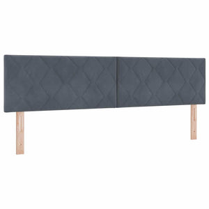 LED Kopfteil Dunkelgrau 180 cm Samt