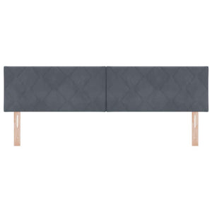 LED Kopfteil Dunkelgrau 180 cm Samt
