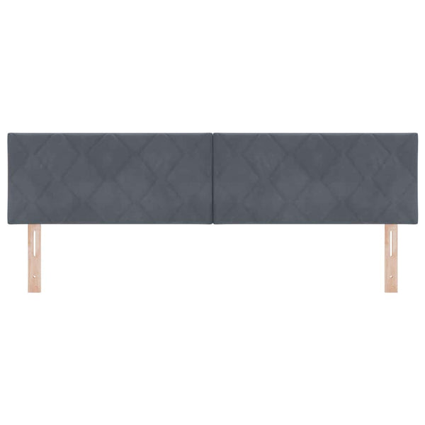 LED Kopfteil Dunkelgrau 180 cm Samt