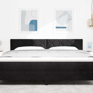 LED Kopfteil Schwarz 180cm Samt
