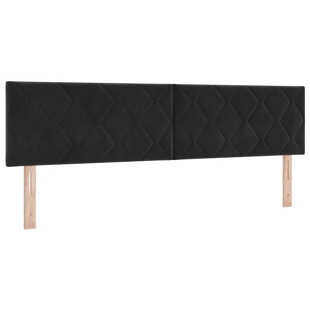 LED Kopfteil Schwarz 180cm Samt