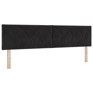 LED Kopfteil Schwarz 180cm Samt