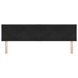 LED Kopfteil Schwarz 180cm Samt