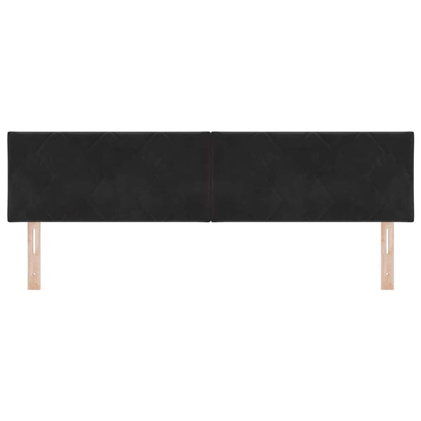 LED Kopfteil Schwarz 180cm Samt