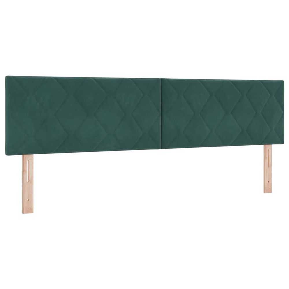 LED Kopfteil Dunkelgrün 180cm Samt