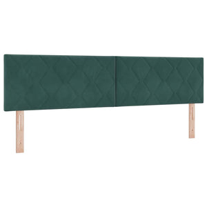 LED Kopfteil Dunkelgrün 180cm Samt