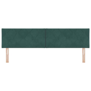 LED Kopfteil Dunkelgrün 180cm Samt