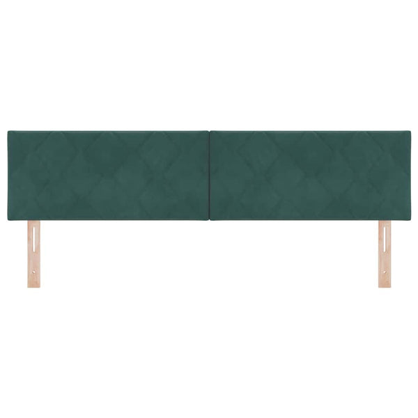 LED Kopfteil Dunkelgrün 180cm Samt