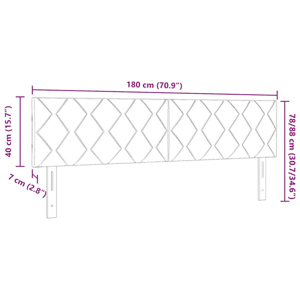 LED Kopfteil Dunkelgrün 180cm Samt