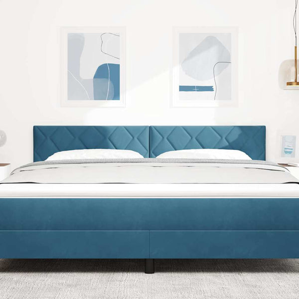 LED Kopfteil Dunkelblau Samt 180 cm
