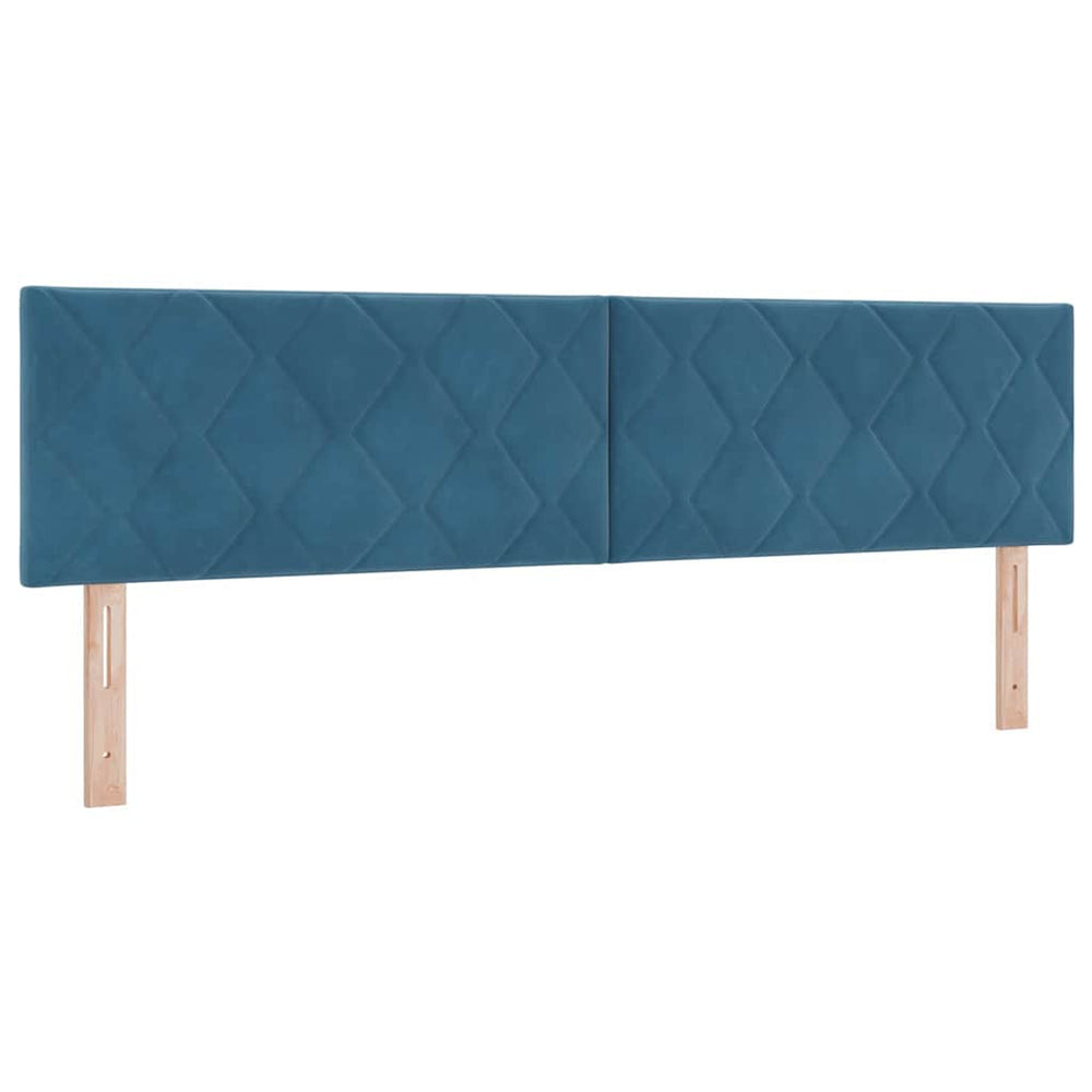 LED Kopfteil Dunkelblau Samt 180 cm