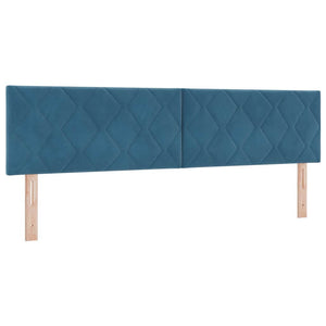 LED Kopfteil Dunkelblau Samt 180 cm
