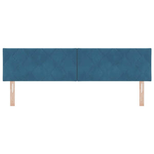 LED Kopfteil Dunkelblau Samt 180 cm