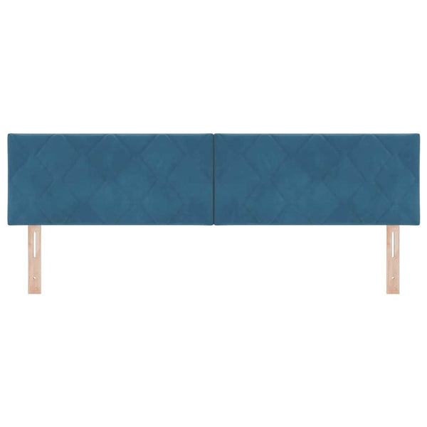 LED Kopfteil Dunkelblau Samt 180 cm