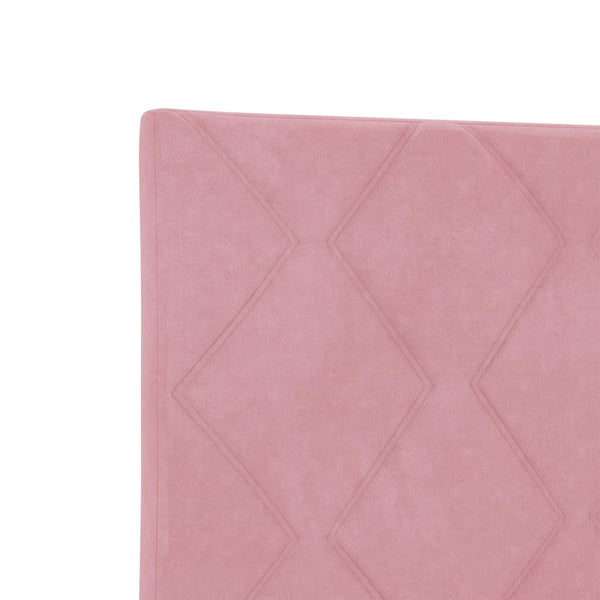 LED Kopfteil Rosa Samt 180 cm