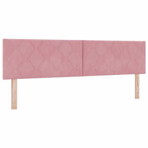 LED Kopfteil Rosa Samt 180 cm