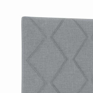 vidaXL LED Headboard Light Gray 200 cm Fabric