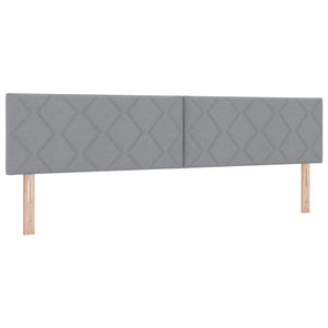 vidaXL LED Headboard Light Gray 200 cm Fabric