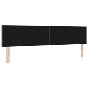 vidaXL LED Headboard Light Gray 200 cm Fabric