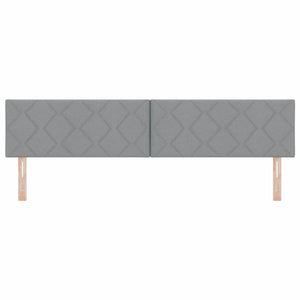 vidaXL LED Headboard Light Gray 200 cm Fabric