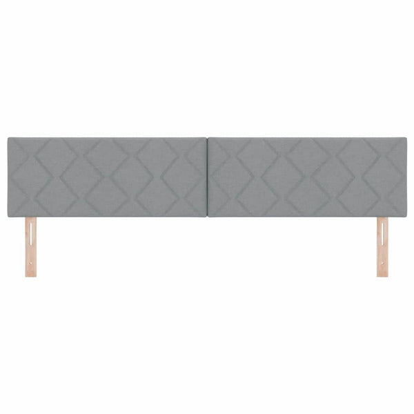 vidaXL LED Headboard Light Gray 200 cm Fabric