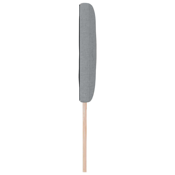 vidaXL LED Headboard Light Gray 200 cm Fabric