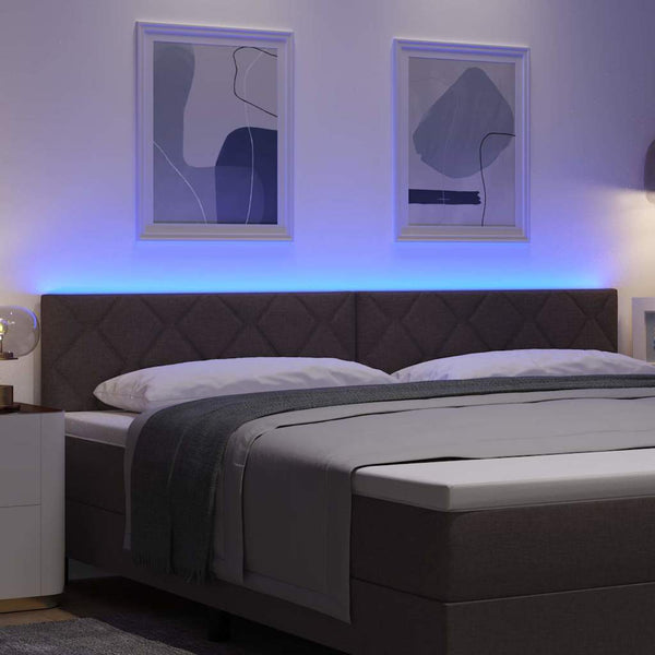 LED Kopfteil Braun 200 cm