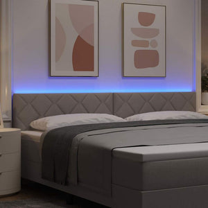 vidaXL Tête de lit LED Taupe 200 cm Tissu