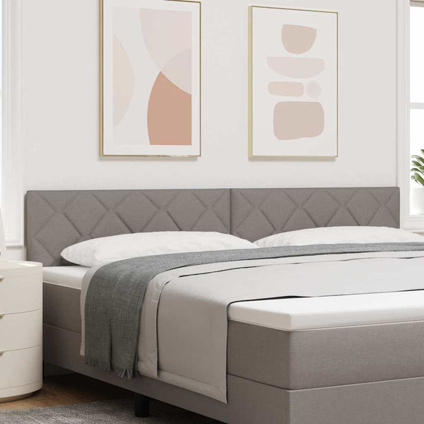 vidaXL Tête de lit LED Taupe 200 cm Tissu